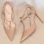 Chic / Beautiful Nude Street Wear Patent Leather Womens Sandals 2020 T-Strap 10 cm Stiletto Heels Pointed Toe Sandals