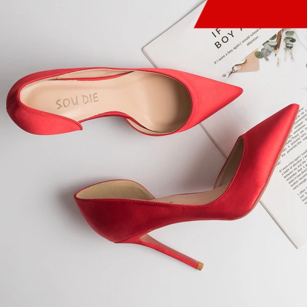 Chic / Beautiful Red Office OL Womens Shoes 2020 10 cm Stiletto Heels Pointed Toe Heels