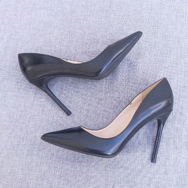 Modest / Simple Office Brown Pumps 2020 10 cm Stiletto Heels Pointed Toe Pumps