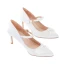 Elegant White Satin Wedding Shoes 2020 Pearl Lace Flower 7 cm Stiletto Heels Pointed Toe Wedding Pumps