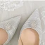 Charmig Silver Glittriga / Glitter Rhinestone Brudskor 2020 10 cm Stilettklackar Spetsiga Bröllop Pumps