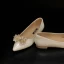 Elegant Ivory Lace Flower Rhinestone Flat Wedding Shoes 2020 Leather Pearl Pointed Toe Wedding Heels