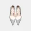 Glittrande Silver Afton Pumps 2021 Läder Glittriga / Glitter Paljetter 10 cm Stilettklackar Spetsiga Pumps