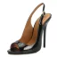 Sexy Black Cocktail Party Patent Leather Womens Sandals 2021 Slingbacks 13 cm Stiletto Heels Open / Peep Toe Sandals