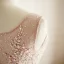 Chic / Beautiful Blushing Pink Prom Dresses 2018 A-Line / Princess Lace Appliques Beading Pearl Rhinestone Scoop Neck Sleeveless Sweep Train Formal Dresses