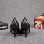 Modest / Simple Black Office OL Leather Pumps 2021 7 cm Stiletto Heels Pointed Toe Pumps