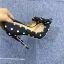 Härlig Svarta Tidsbeställning Prickig Pumps 2021 Satin Rosett 12 cm Stilettklackar Spetsiga Pumps