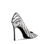 Chic / Belle Noire Blanche Daim Motif De Zebra Vêtement de rue Escarpins 2021 Cuir 10 cm Talons Aiguilles À Bout Pointu Escarpins