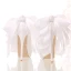 Charmant Ivory / Creme Spitze Schleife Pailletten Brautschuhe 2021 14 cm Stilettos Hochhackige Spitzschuh Hochzeit Pumps