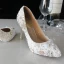 Fabuleux Ivoire Cristal Chaussure De Mariée 2021 Perle Faux Diamant 10 cm Talons Aiguilles Talons Hauts À Bout Pointu Mariage Escarpins