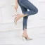 Sexy Beige Evening Party Slingbacks Womens Sandals 2021 10 cm Stiletto Heels High Heels Pointed Toe Pumps