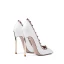 Fashion White Evening Party Rivet Pumps 2021 Patent Leather 10 cm Stiletto Heels High Heels Pointed Toe Pumps