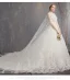 Charming White Wedding Dresses 2018 Ball Gown Lace Appliques Beading Crystal Pearl High Neck Sleeveless Backless Watteau Train Wedding