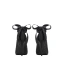 Élégant Noire Promo Satin Escarpins 2021 Bride Cheville Noeud 10 cm Talons Aiguilles Talons Hauts À Bout Pointu Escarpins