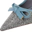 Schön Schwarz Datierung Flechten Schleife Pumps 2021 9 cm Stilettos Hochhackige Spitzschuh Pumps