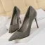 Enkla Gul Casual Mocka Pumps 2021 9 cm Stilettklackar Högklackade Spetsiga Pumps