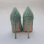 Chic / Beautiful Mint Green Cocktail Party Snakeskin Print Pumps 2021 Leather 12 cm Stiletto Heels Pointed Toe High Heels