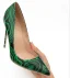 Amazing / Unique Dark Green Rave Club Doodle Pumps 2021 Patent Leather 12 cm Stiletto Heels Pointed Toe High Heels
