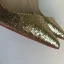 Glitzernden Gold Abend Glanz Pailletten Pumps 2021 12 cm Stilettos Spitzschuh Hochhackige