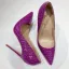 Chic / Beautiful Grape Rave Club Snakeskin Print Pumps 2021 12 cm Stiletto Heels Pointed Toe High Heels