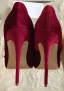 Chic / Beautiful Red Suede Cocktail Party Rhinestone Bow Pumps 2021 10 cm Stiletto Heels Pointed Toe High Heels
