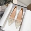 Chic / Belle Ivoire Perle Faux Diamant Chaussure De Mariée 2021 7 cm Talons Aiguilles À Bout Pointu Mariage Escarpins Talons Hauts