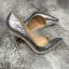 Fine Sølv Aften Pumps 2021 12 cm Stiletthæler Høyhælte Spisse Pumps