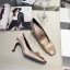 Elegant Champagne Silk Satin Evening Party Pumps 2021 Rhinestone Buckle 7 cm Stiletto Heels Pointed Toe High Heels