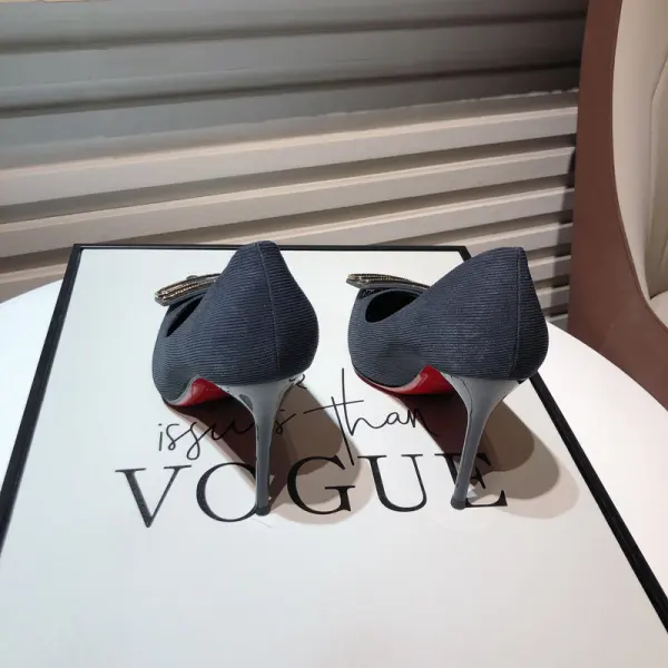 Mooie / Prachtige Zwarte OL Suede Pumps 2021 8 cm Naaldhakken / Stiletto Spitse Neus Hoge Hakken