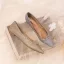 Glittrande Guld Rhinestone Paljetter Platt Brudskor 2021 Spetsiga Bröllop Klackskor