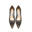 Sexy Black Evening Party See-through Lace Flower Pumps 2021 8 cm Stiletto Heels High Heels Pointed Toe Pumps