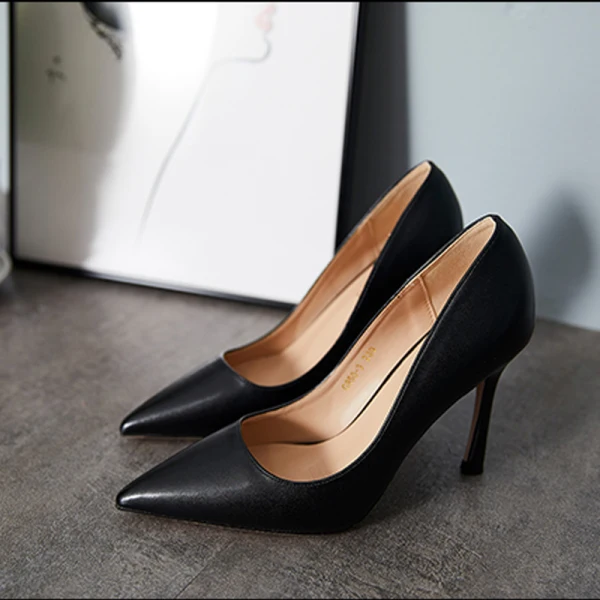 Modest / Simple Black Office OL Pumps 2021 10 cm Stiletto Heels Pointed Toe High Heels