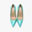 Chic / Beautiful Mint Green Prom Patent Leather Pumps 2021 Leather 10 cm Stiletto Heels High Heels Pointed Toe Pumps