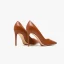 Schöne Braun Cocktail Pumps 2021 Leder 10 cm Stilettos Spitzschuh Hochhackige