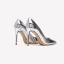 Mode Argenté Cocktail Cuir Escarpins 2021 Cuir Verni 10 cm Talons Aiguilles Talons Hauts À Bout Pointu Escarpins