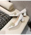 Charmant Ivoire Perle Faux Diamant Chaussures Femmes 2021 7 cm Talons Aiguilles À Bout Pointu Mariage Talons Hauts
