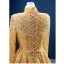 Sparkly Gold Beading Pearl Sequins Evening Dresses  2021 Trumpet / Mermaid High Neck Long Sleeve Court Train Evening Party Formal Dresses