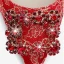 Stijlvolle Rode Zijde Rhinestone Bruidsschoenen 2021 Leer 6 cm Naaldhakken / Stiletto Hoge Hakken Spitse Neus Huwelijk Pumps
