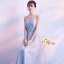 Elegant Grey Evening Dresses  2018 A-Line / Princess Glitter Tulle Spaghetti Straps Backless Sleeveless Floor-Length / Long Formal Dresses