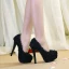 Sexy Black Rave Club Lace Flower Pearl Pumps 2021 14 cm Stiletto Heels Pointed Toe High Heels Pumps