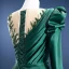 Elegant High-end Dark Green Satin Evening Dresses  2021 A-Line / Princess Scoop Neck Beading Sequins 3/4 Sleeve Sash Chapel Train Evening Party Formal Dresses
