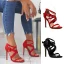 Chic / Beautiful Red Resort Wear Womens Sandals 2021 X-Strap 11 cm Stiletto Heels Pointed Toe High Heels