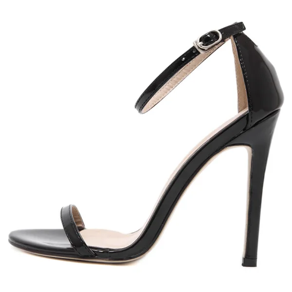 Sexy White Cocktail Party Womens Sandals 2021 Ankle Strap 11 cm Stiletto Heels Open / Peep Toe High Heels