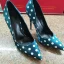 Chic / Beautiful Prom Ivory Spotted Pumps 2021 Satin 12 cm Stiletto Heels Pointed Toe High Heels Pumps