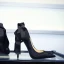 Fashion Black Evening Party Suede Pumps 2021 Leather Ankle Strap 10 cm Stiletto Heels High Heels Pointed Toe Pumps