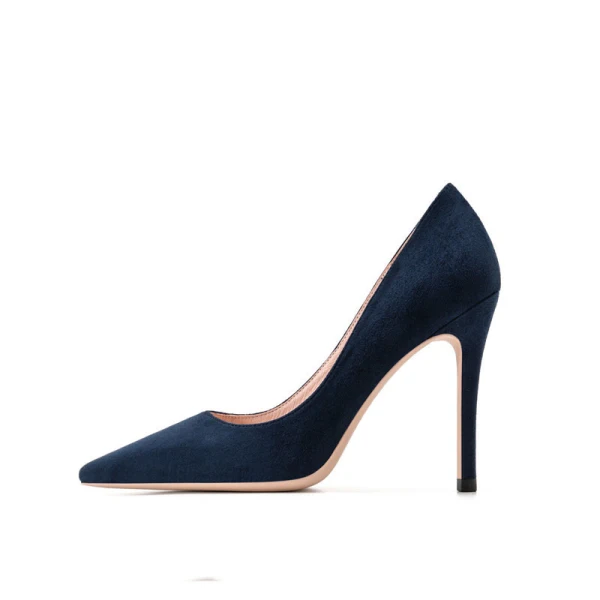 Schöne Burgunderrot Abend Leder Wildleder Pumps 2021 10 cm Stilettos Hochhackige Spitzschuh Pumps