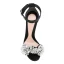Sexy Noire Soirée Faux Diamant Sandales Femme 2021 10 cm Talons Aiguilles Bride Cheville Peep Toes / Bout Ouvert Talons Hauts Sandales