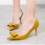 Chic / Beautiful Black Evening Party Bow Open Side Womens Shoes 2021 7 cm Stiletto Heels Pointed Toe High Heels