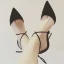 Sexy Schwarz Abend Sandalen Damen 2021 X-Riemen 10 cm Stilettos Spitzschuh Sandaletten Hochhackige
