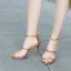 Sexy Champagne Cocktail Faux Diamant Forme de coeur Sandales Femme 2021 10 cm Talons Aiguilles Peep Toes / Bout Ouvert Sandales Talons Hauts